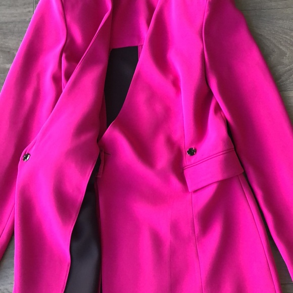 Zara Fuchsia Wrap Blazer Dress XS - Picture 5 of 7